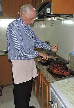 Bob Wynne in the kitchen